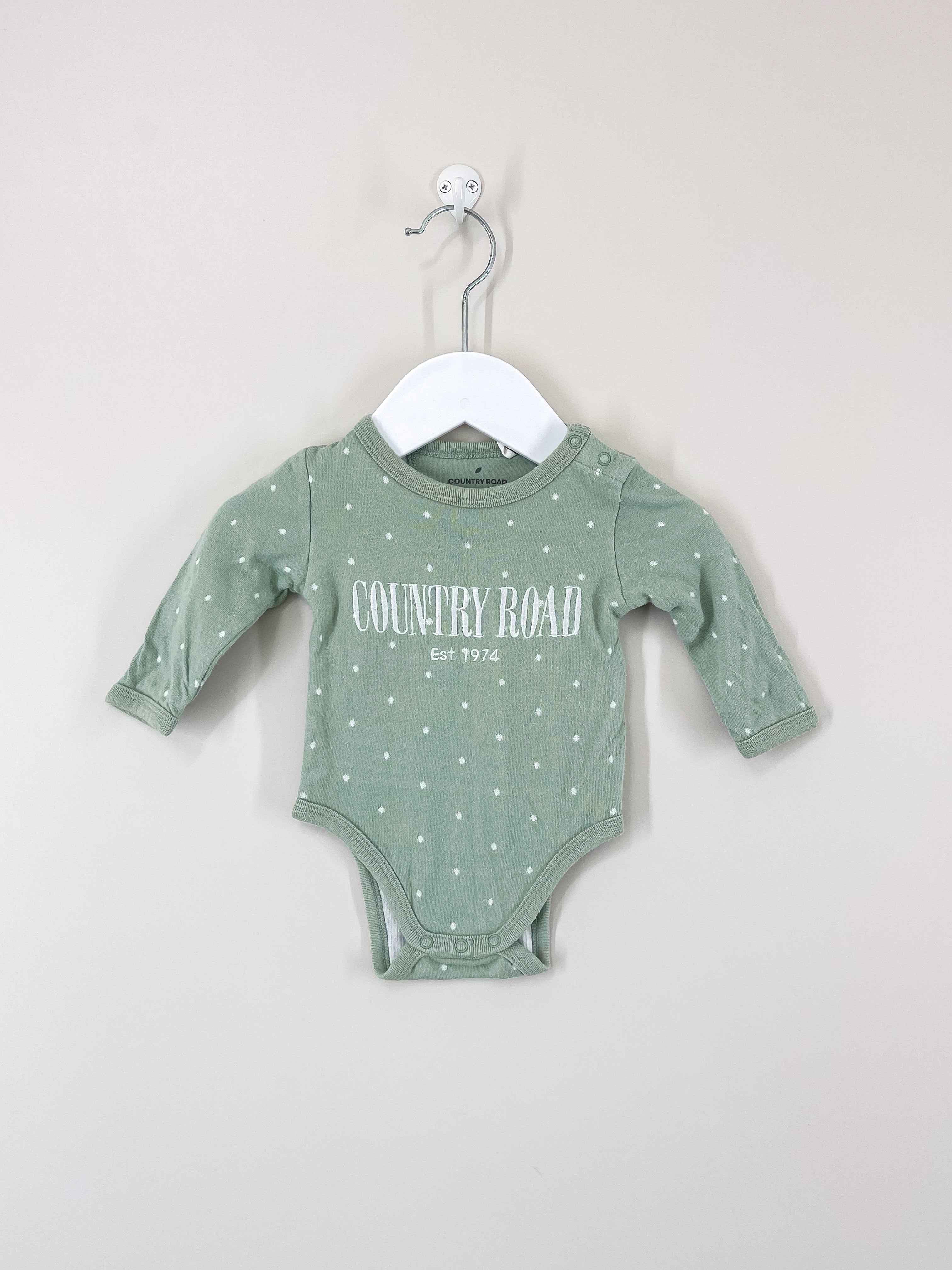 Country Road organic heritage bodysuit (0-3m)