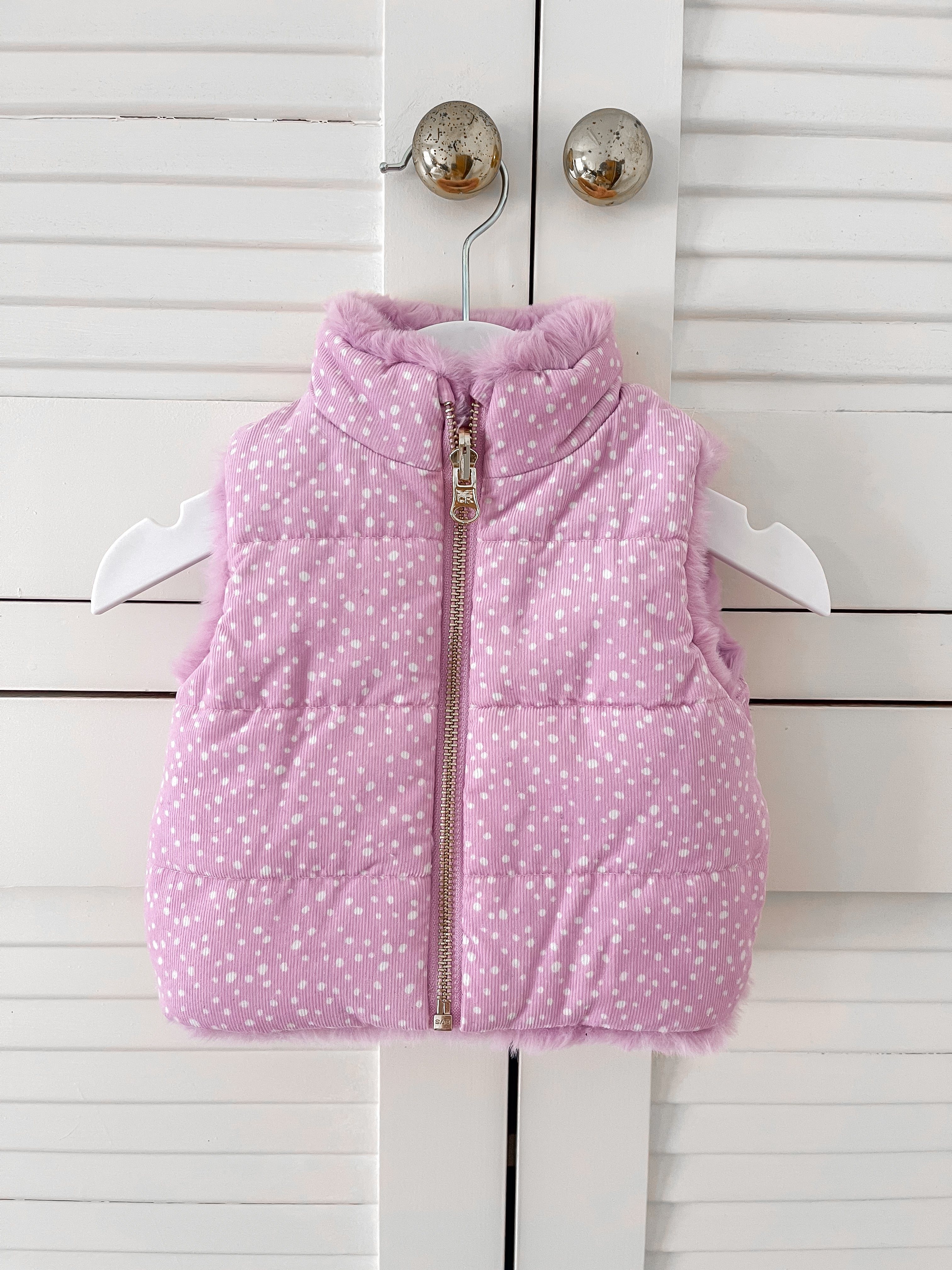 Country Road reversible faux fur vest jacket (0-3m)