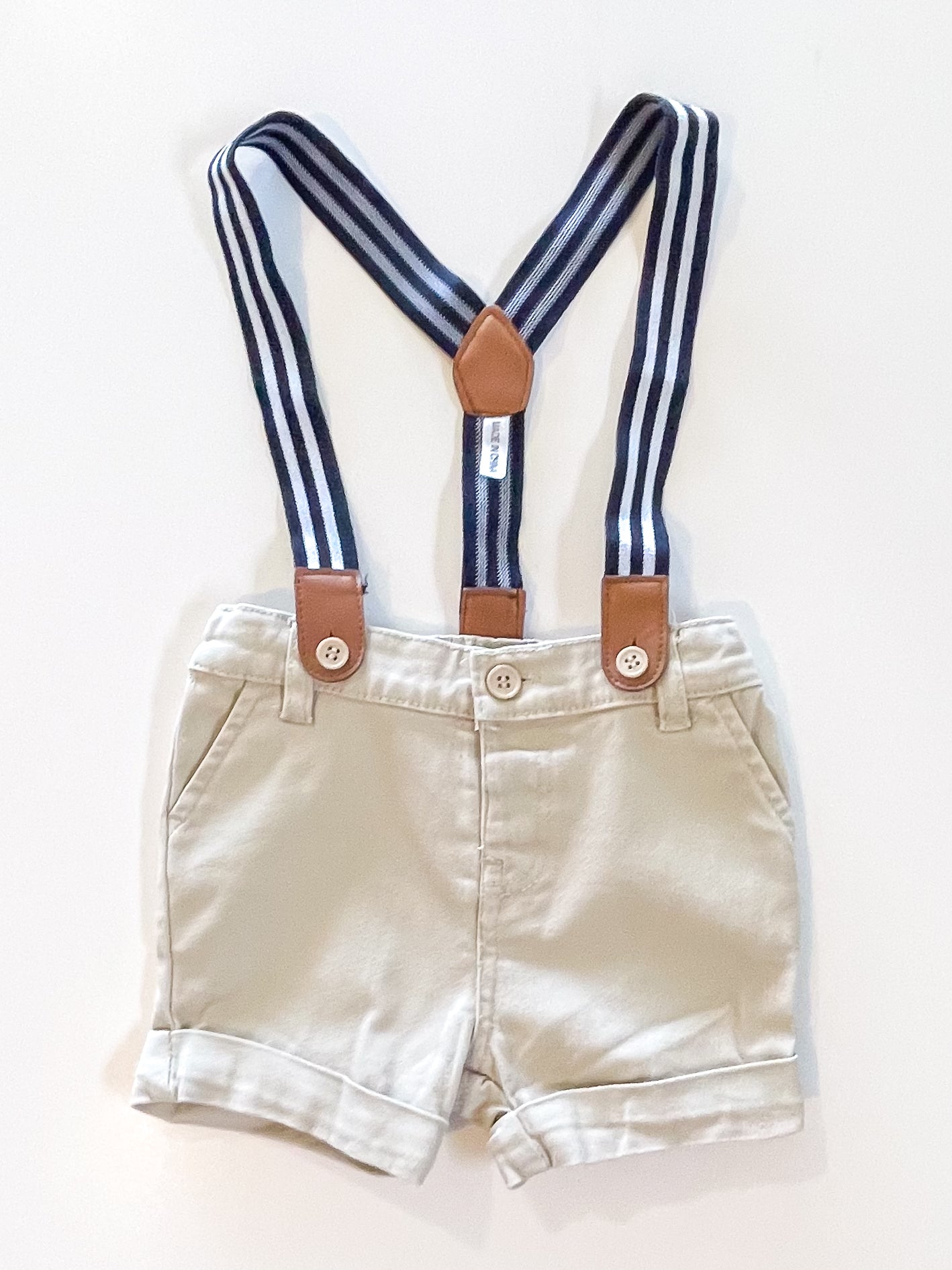 Teeny Weeny suspender chino shorts (3-6m)