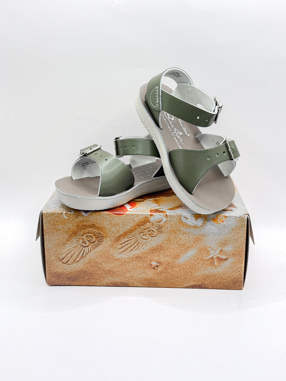 BNWT Saltwater sun-san surfer sandals - olive (22EU)