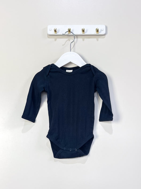 Nature Baby organic derby bodysuit - navy (0-3m)