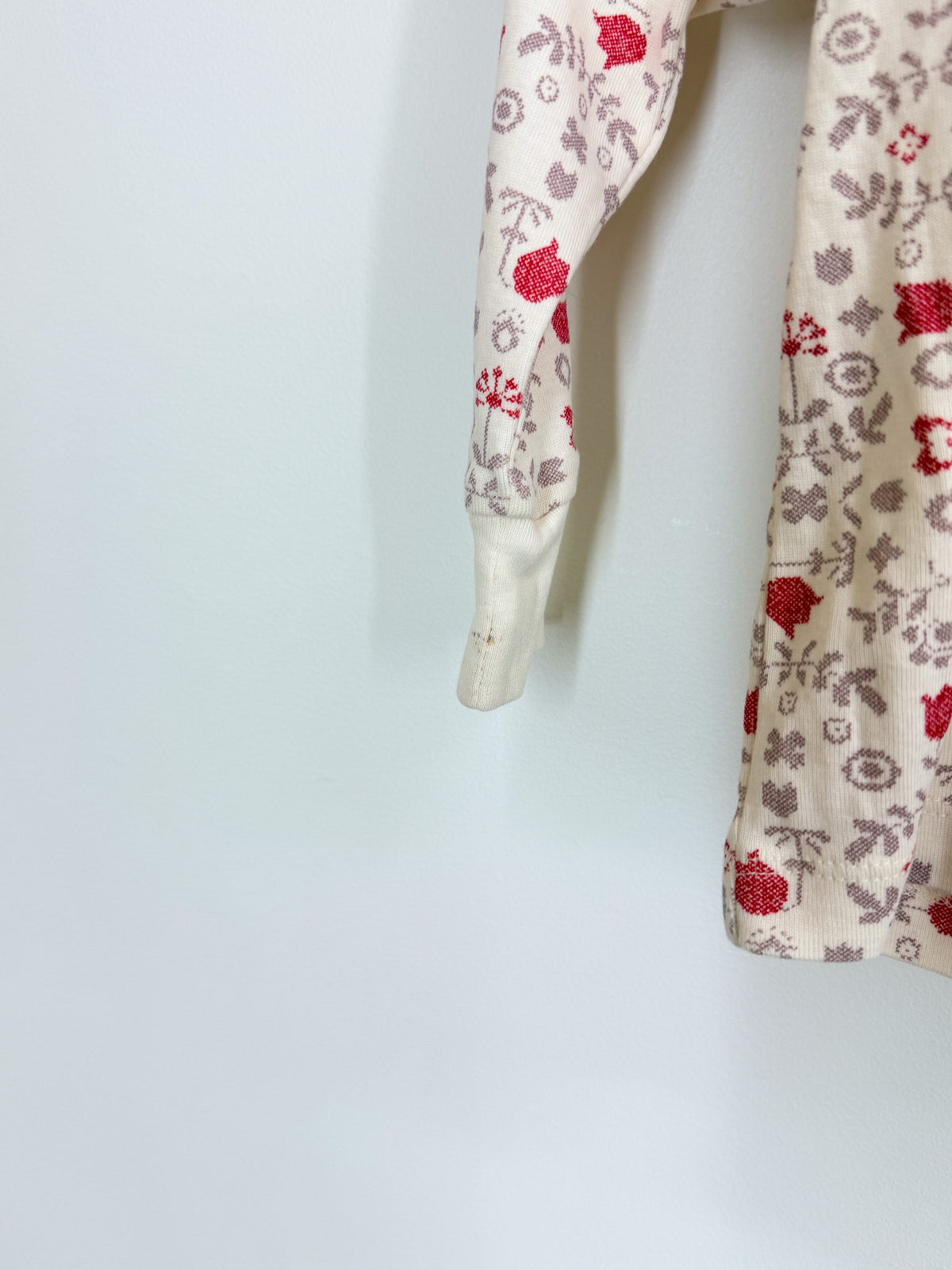 Nature Baby organic PJ set - cross stitch posey (1y)