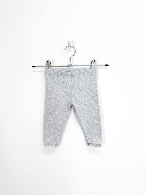 Next lace bottom leggings - grey (3-6m)