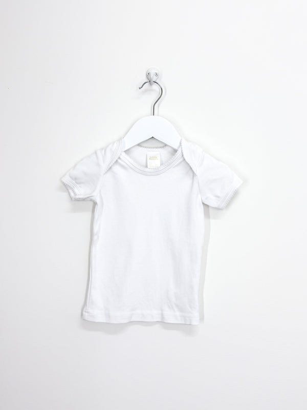 Little Bundle short sleeve basic white tee (1y)