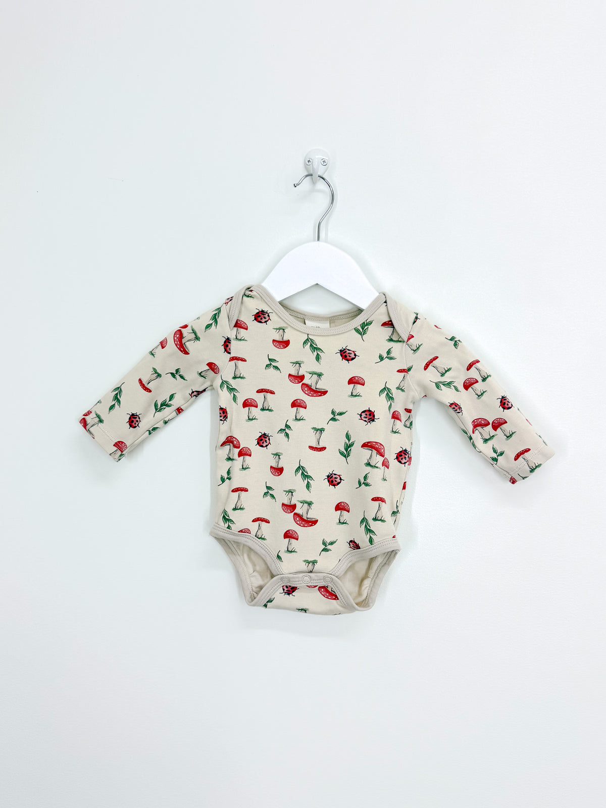 Little Bundle long sleeve toadstool ladybug bodysuit (3-6m)