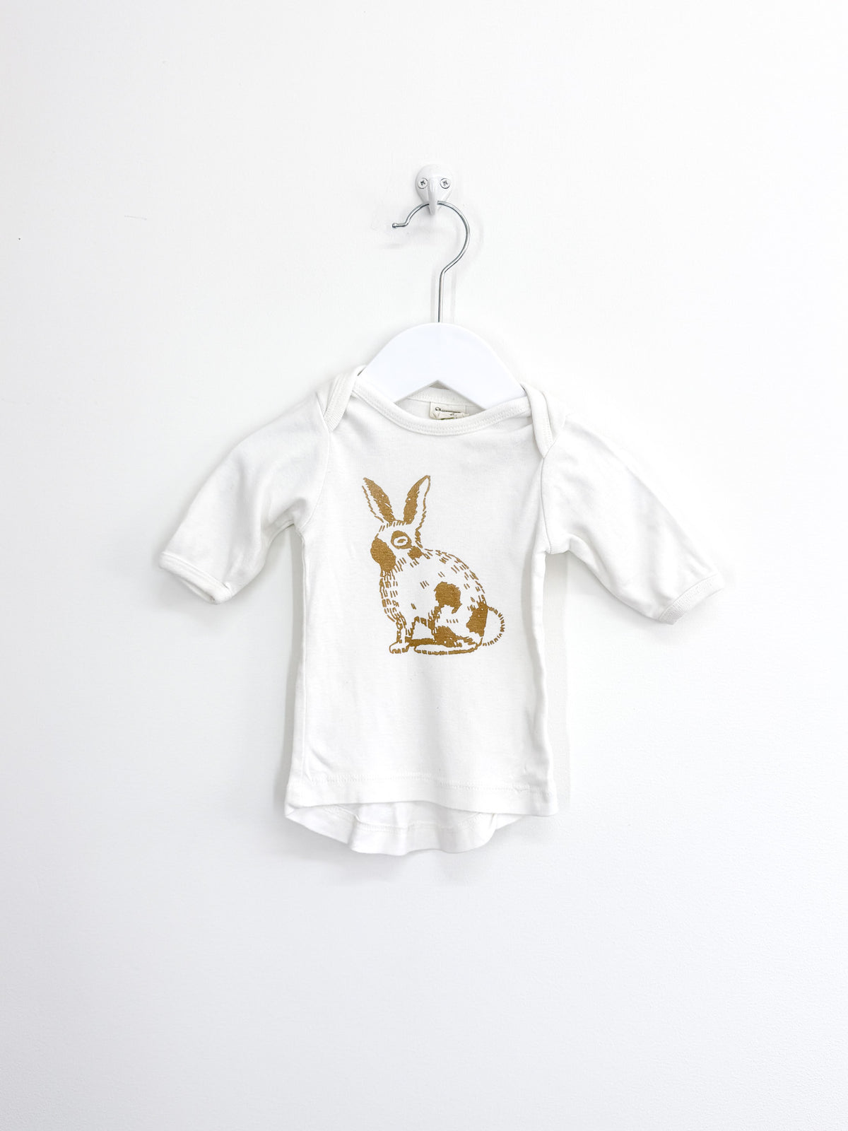 Nature Baby organic long sleeve tee - bunny (0-3m)