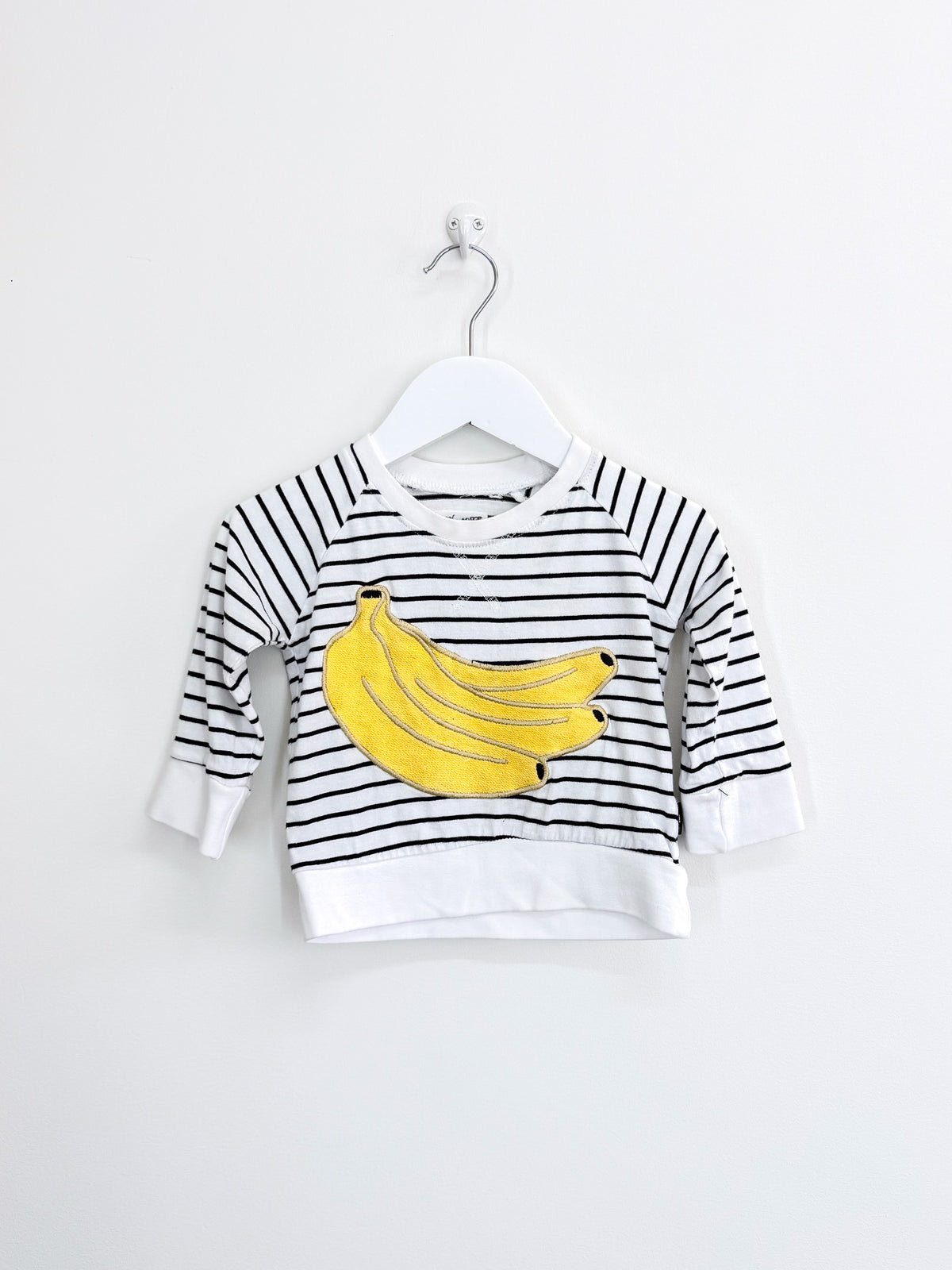 Hux organic banana stripe lightweight sweatshirt (12-18m)