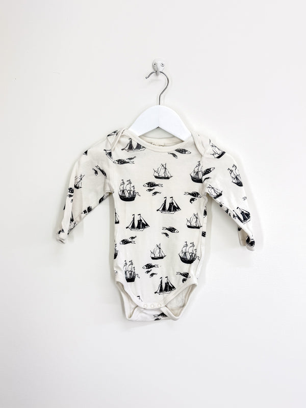 Nature Baby organic long sleeve bodysuit - voyage (6-12m)