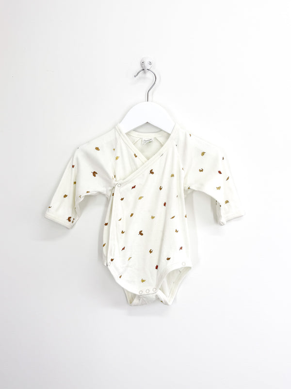 Nature Baby organic kimono bodysuit - little leaf (3-6m)