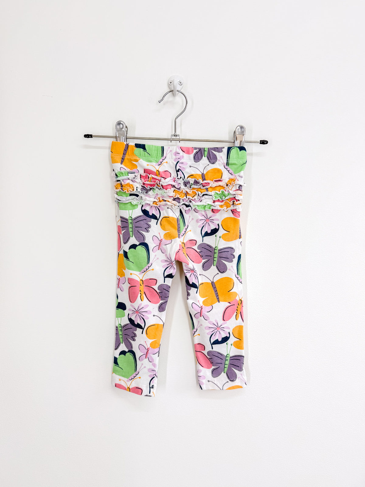 Cotton On Kids frill bum butterfly leggings (12-18m)