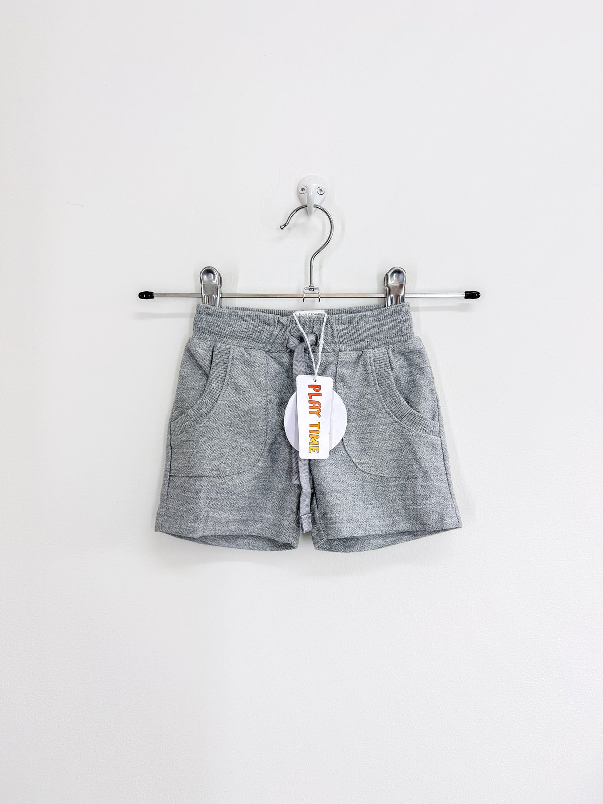 BNWT Teeny Weeny essentials shorts - grey marle (0-3m)