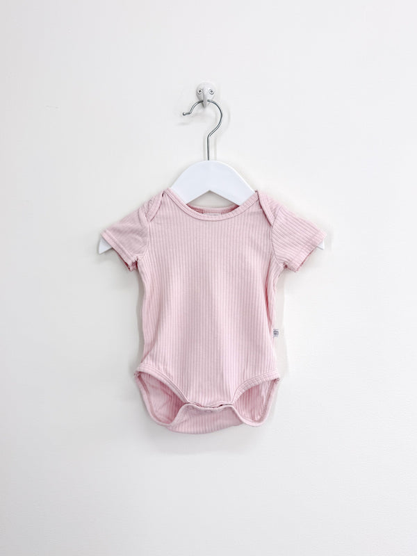 Teeny Weeny short sleeve rib bodysuit - pink (0-3m)