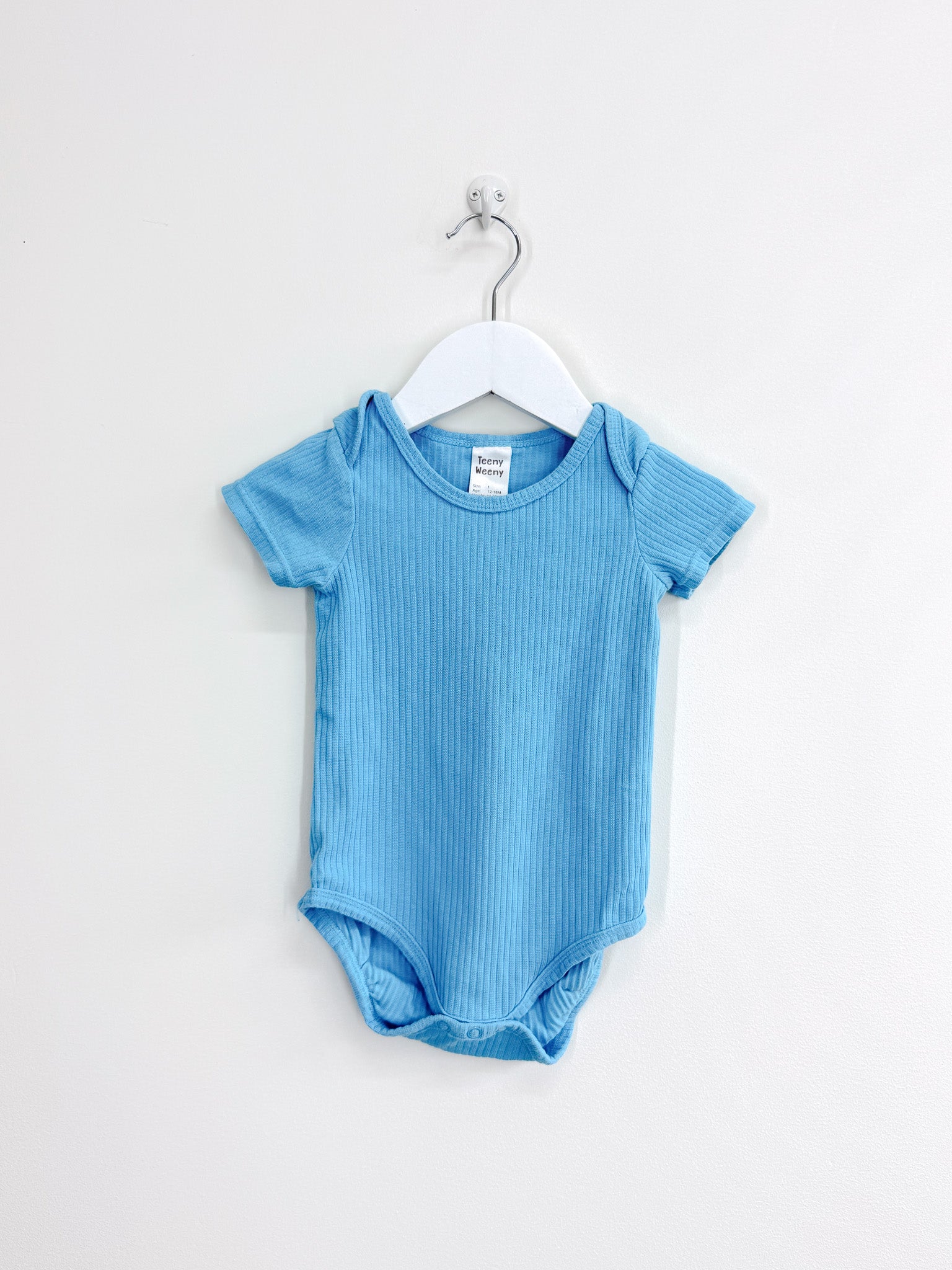 Teeny Weeny short sleeve rib bodysuit - sky blue (12-18m)