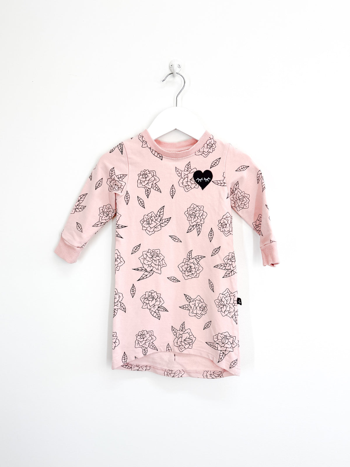 Hello Stranger long sleeve floral scoop dress (1y)