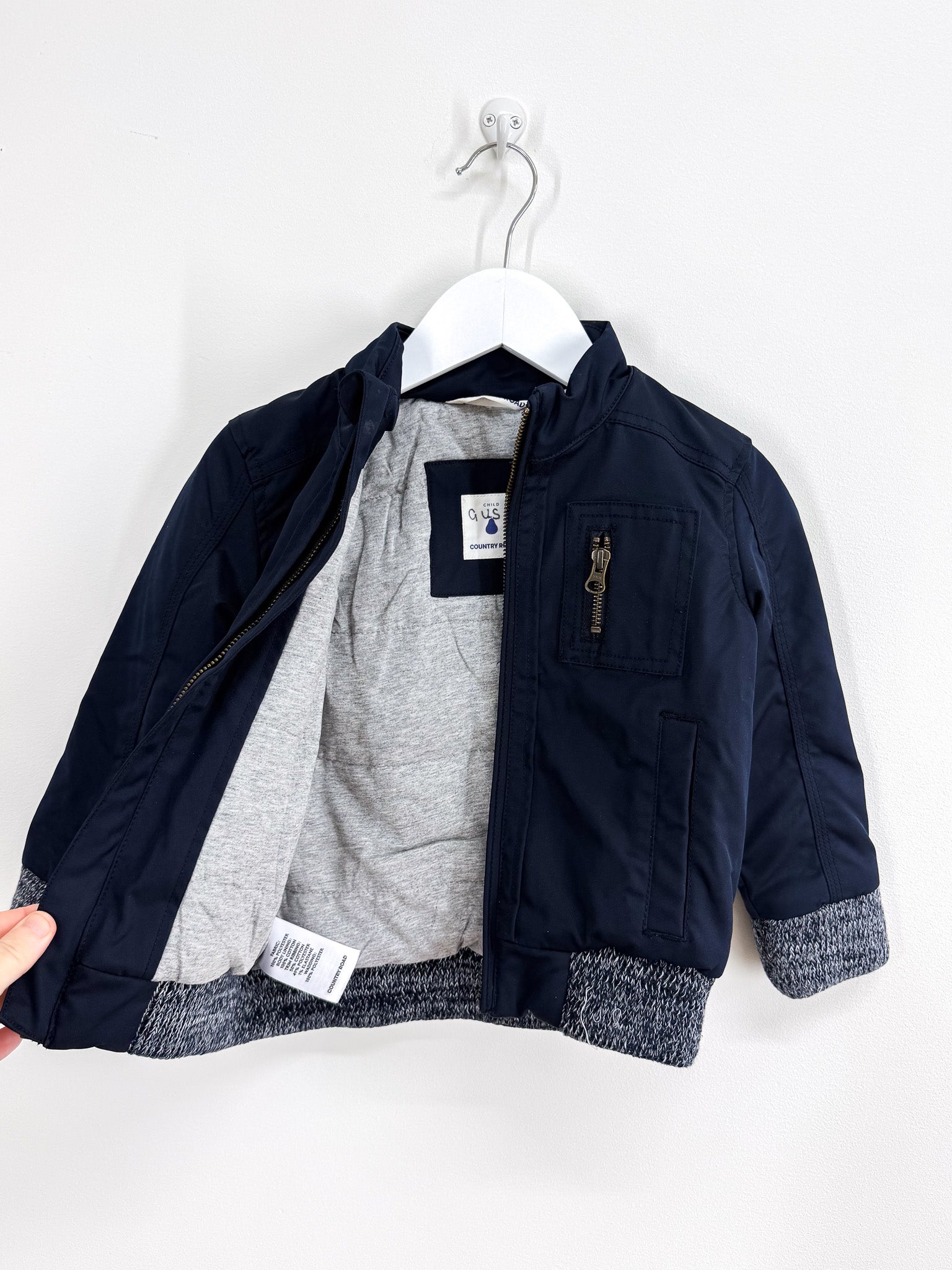 Country Road wadded navy bomber jacket (2-3y)