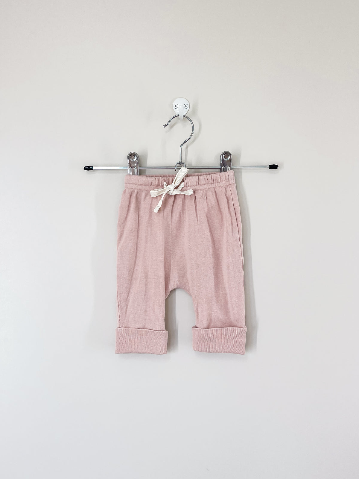 Nature Baby organic drawstring pants - pink (3-6m)