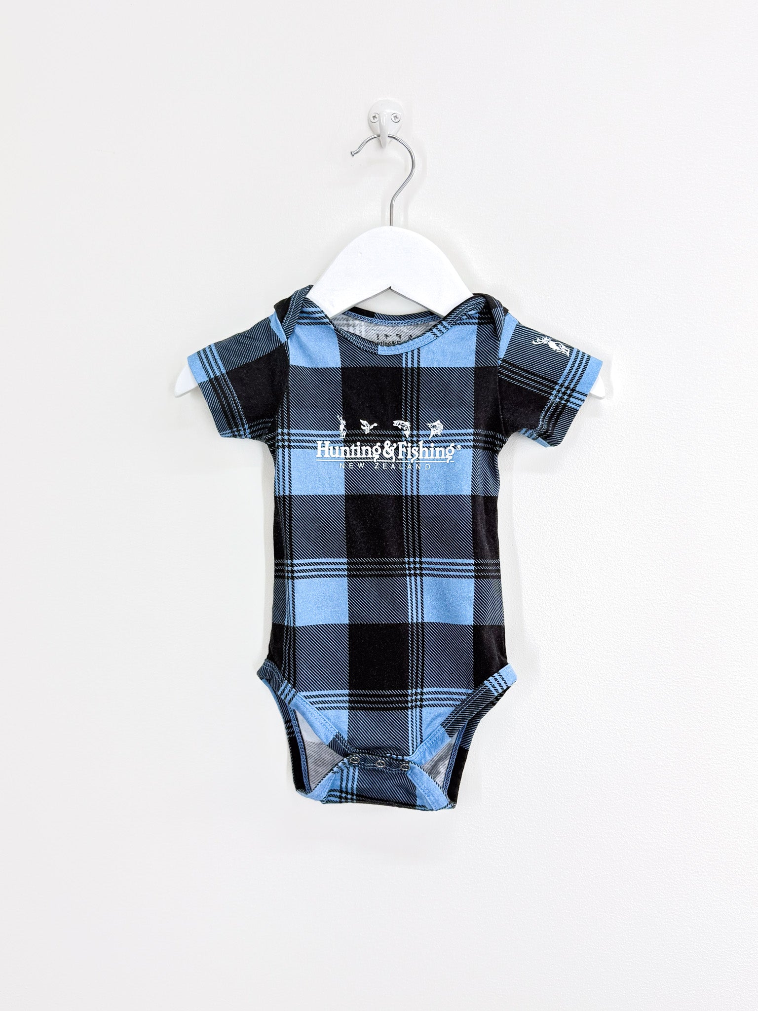 Hunting & Fishing plaid bodysuit (3-6m)