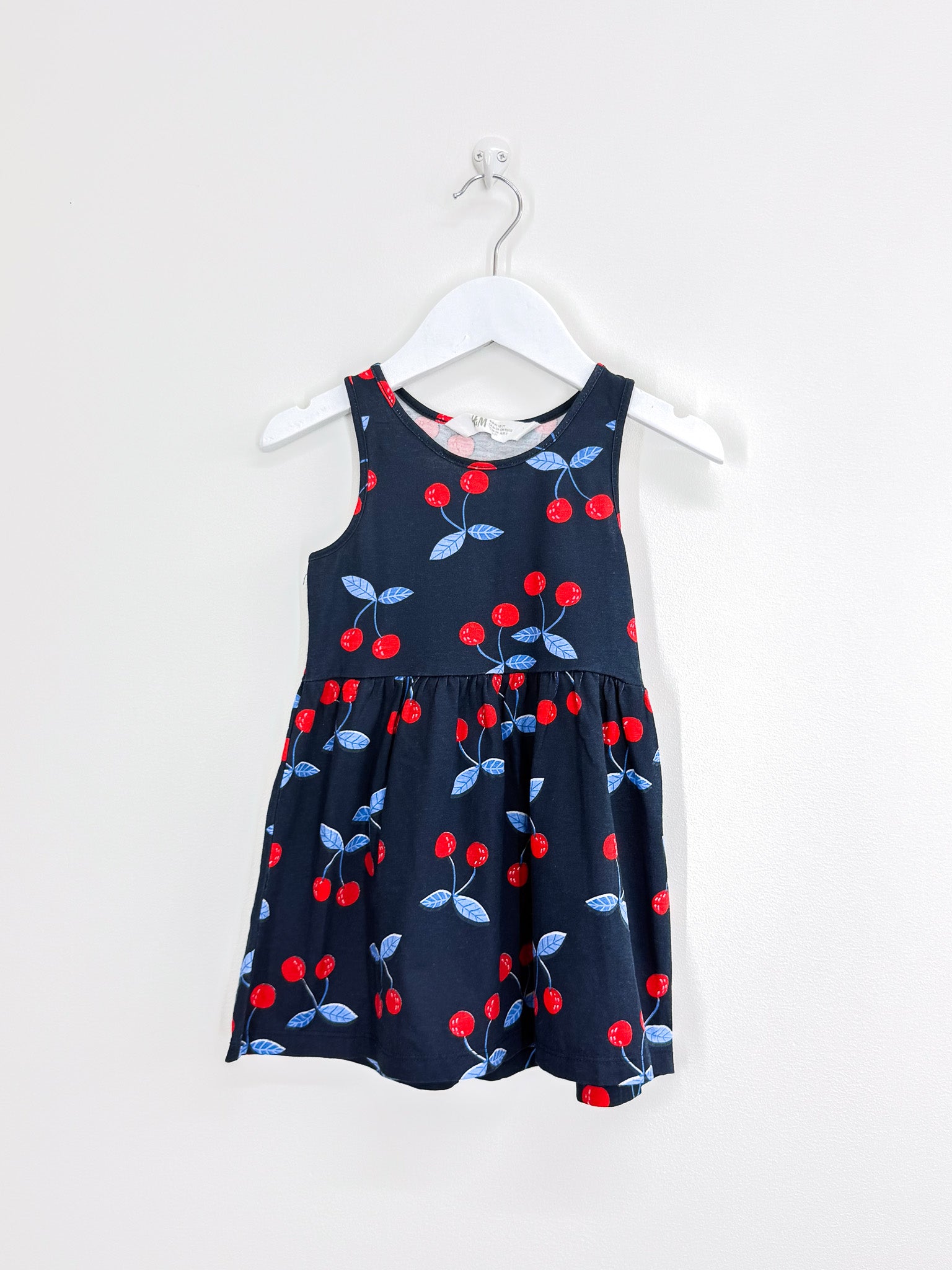 H&M sleeveless cherry dress (18-24m)