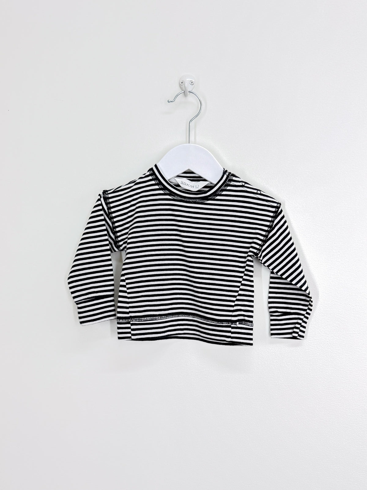 Susukoshi striped long sleeve top (0-3m)