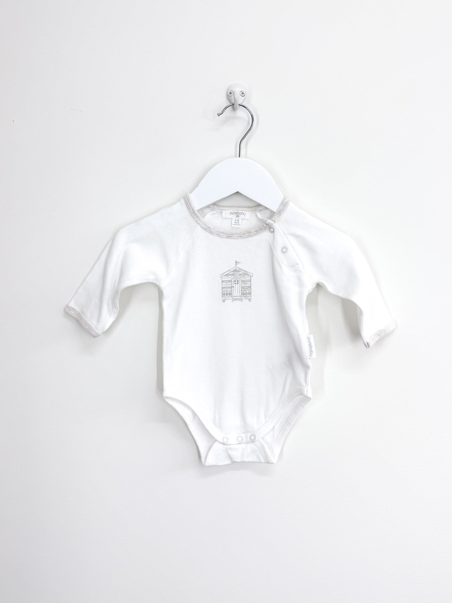 Purebaby organic boat house bodysuit (3-6m)