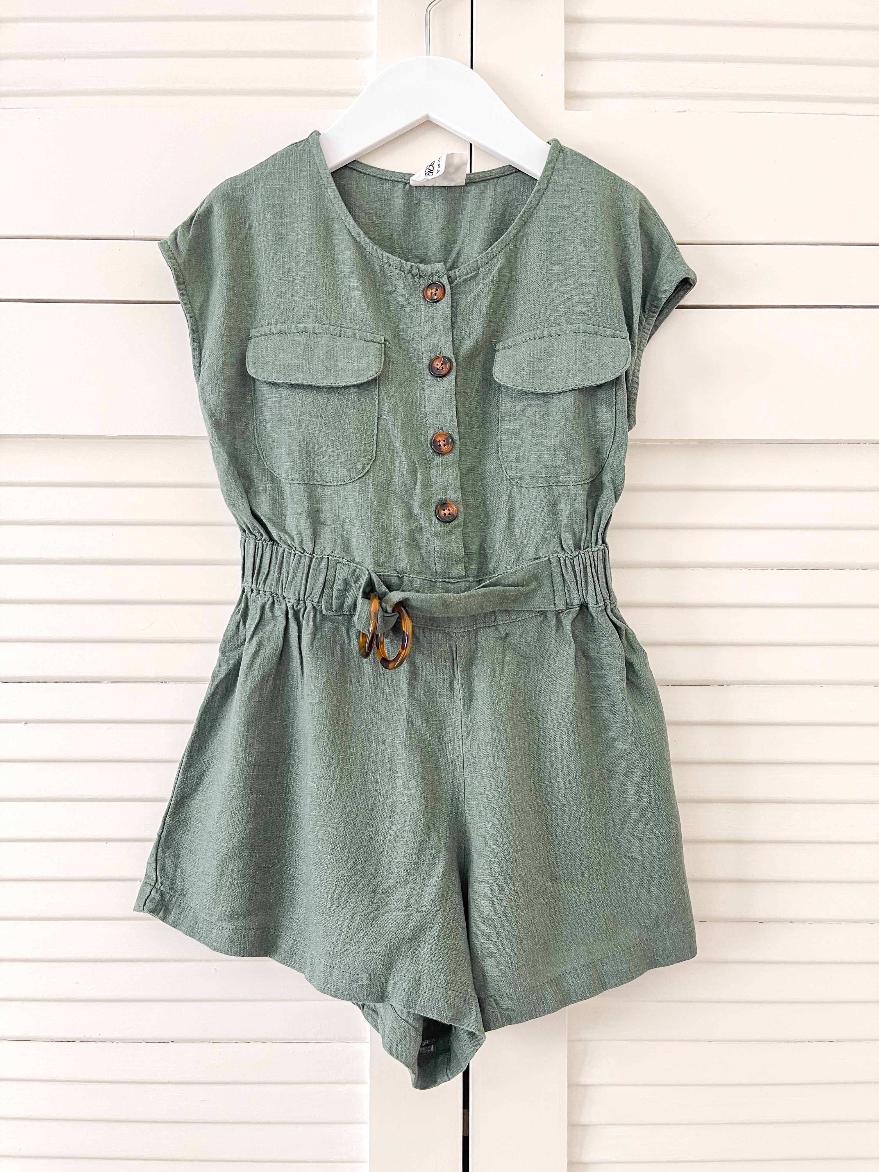 Cotton On Kids linen blend playsuit (5y)