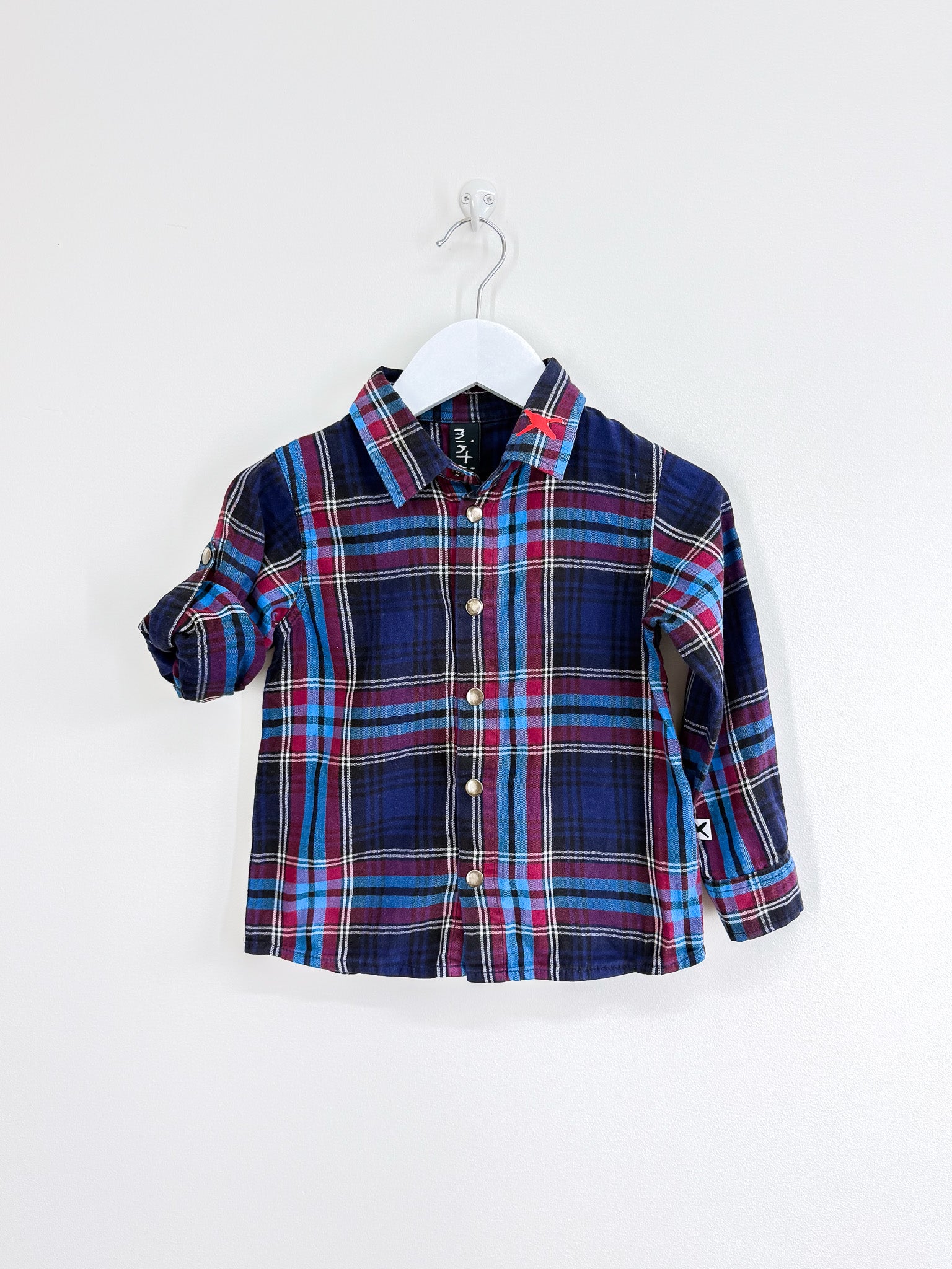 Minti tran-seasonal plaid shirt (4y)