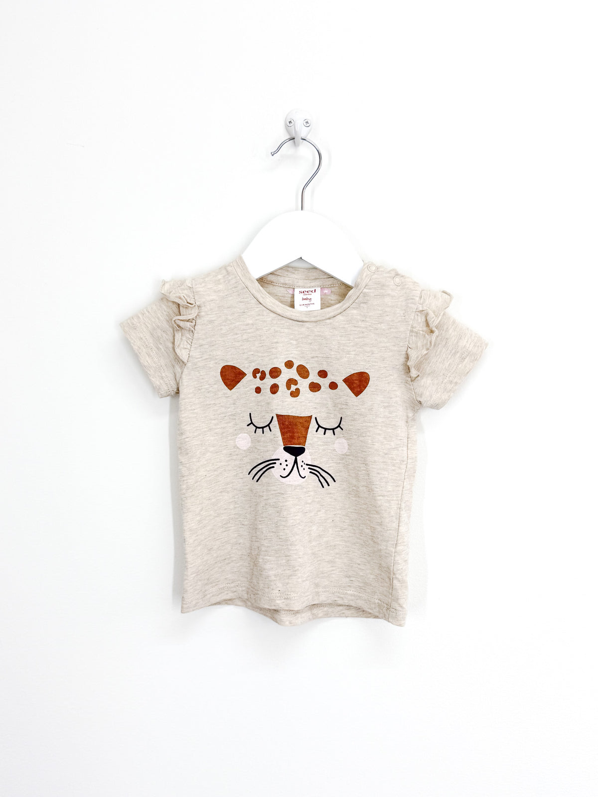 Seed Heritage cheetah frill tee (12-18m)