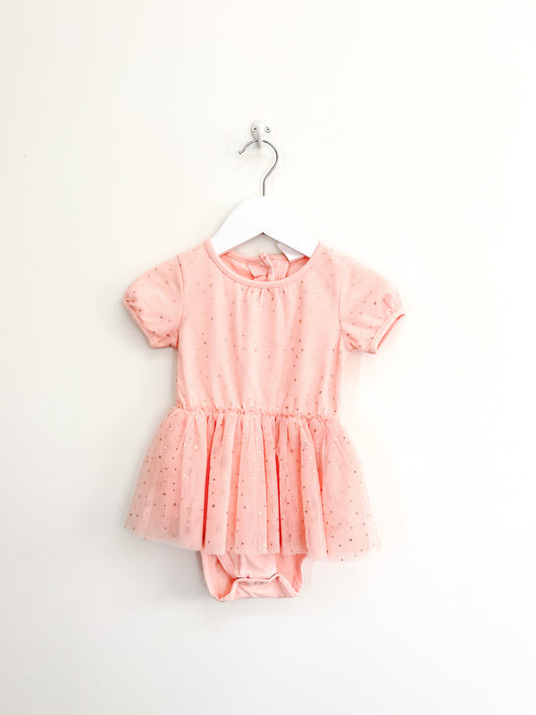 Teeny Weeny short sleeve tulle bodysuit dress (1y)
