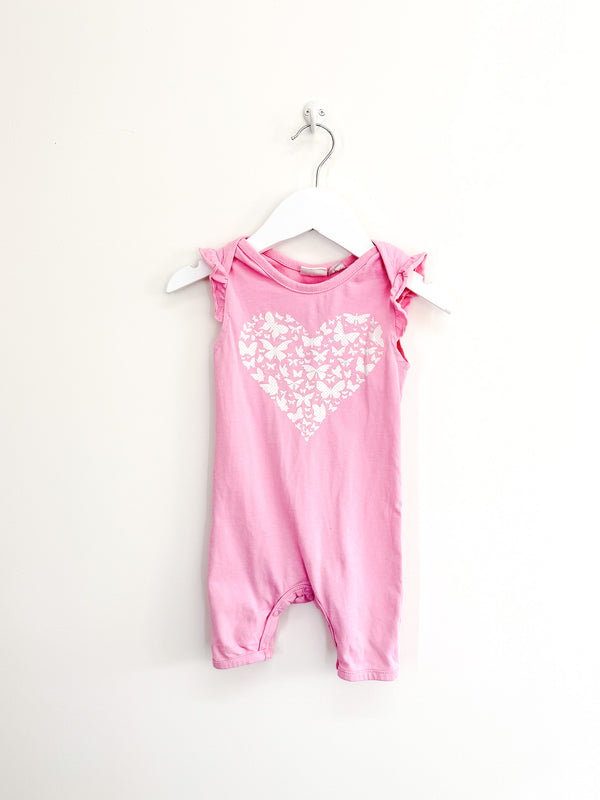 Milky butterfly romper (6-12m)