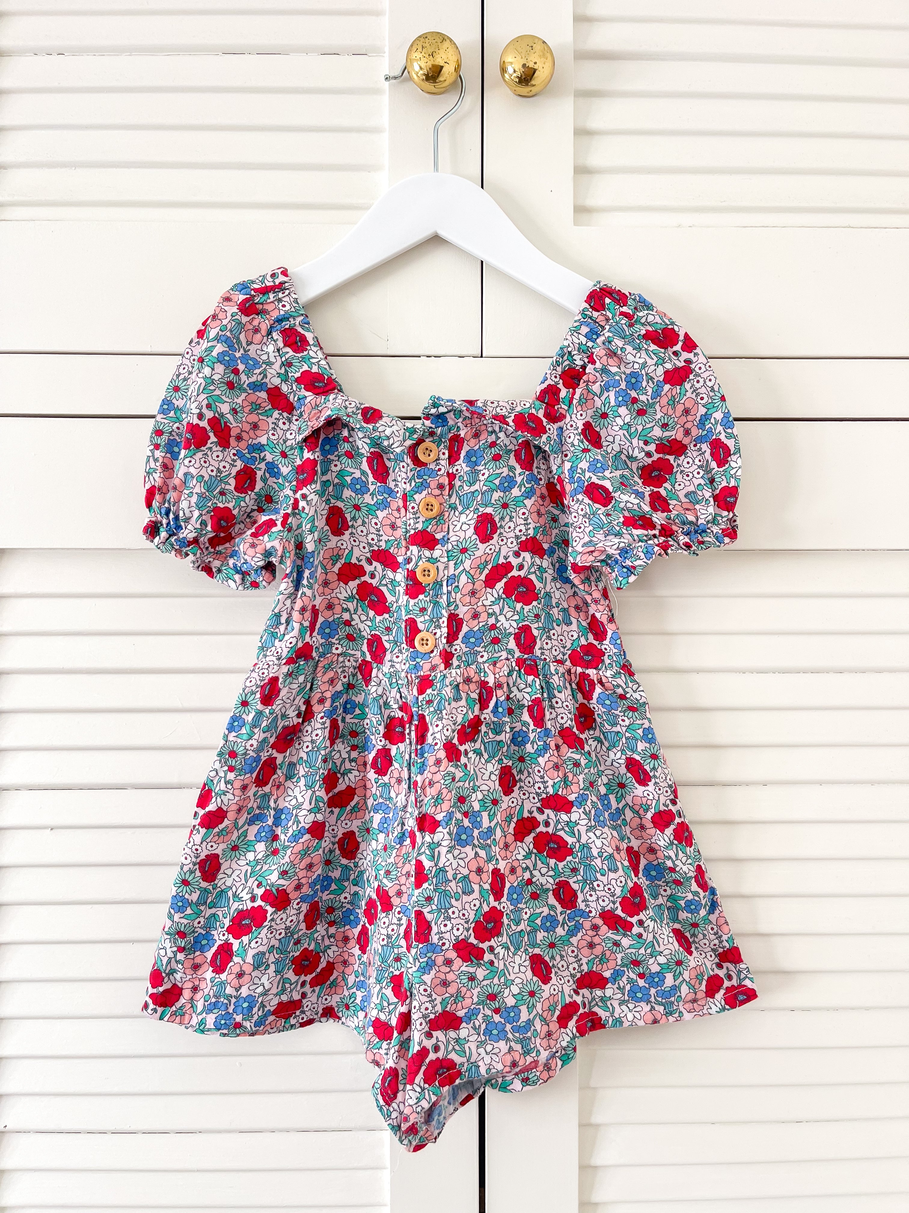 Cotton On Kids muslin puff sleeve playsuit (5y)