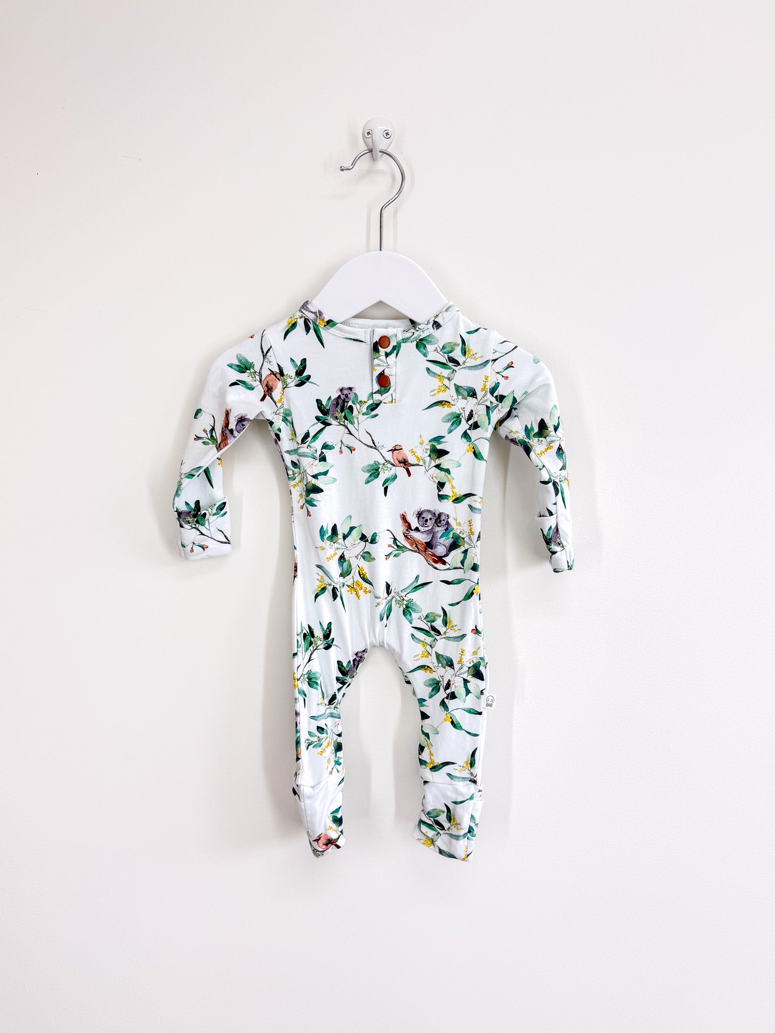Snuggle Hunny organic growsuit - eucalypt (newborn)