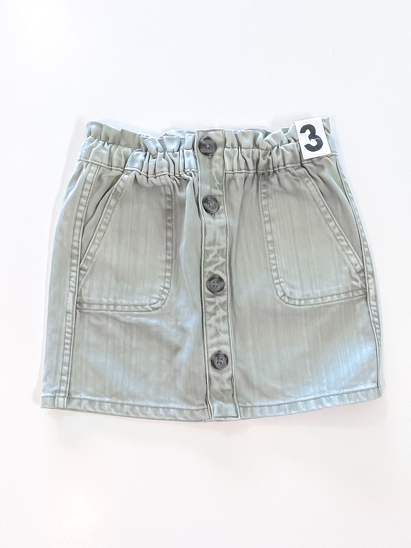 BNWT Cotton On Kids carmella denim skirt - silver sage (3y)