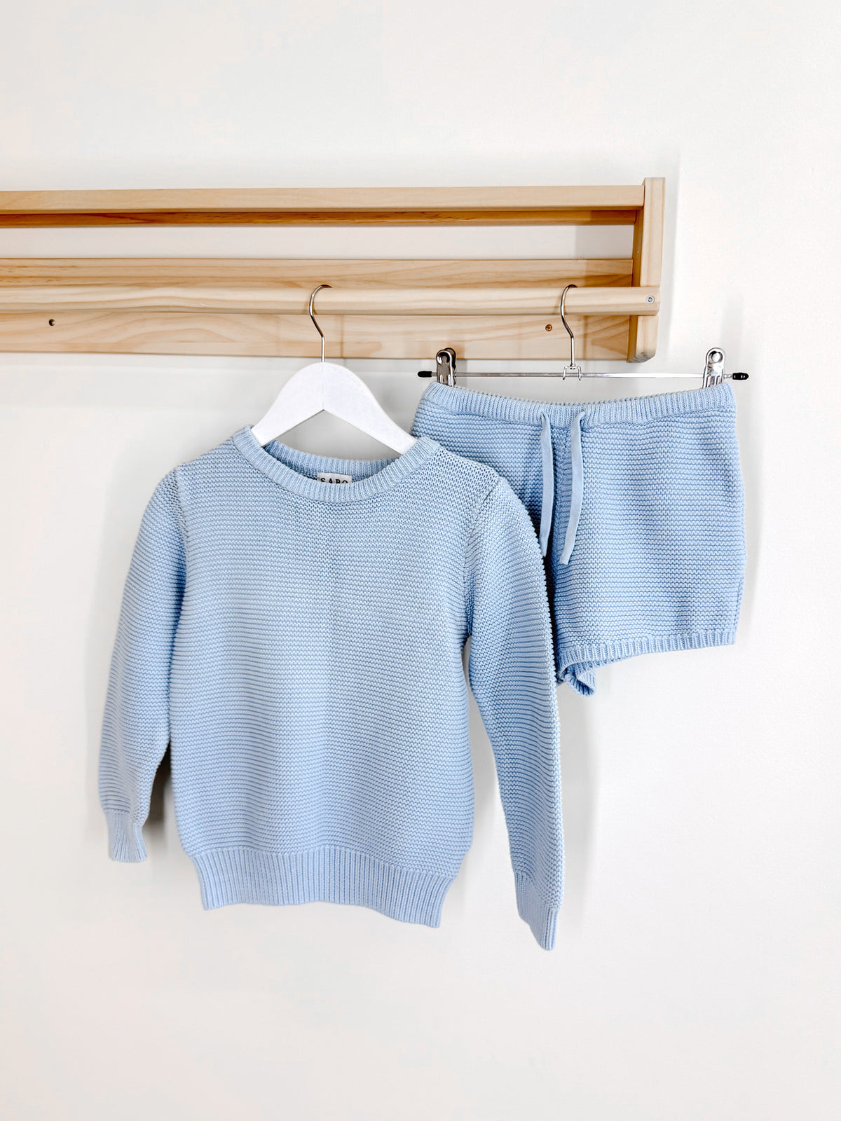 Sabo Mini baby blue knit set (5y)