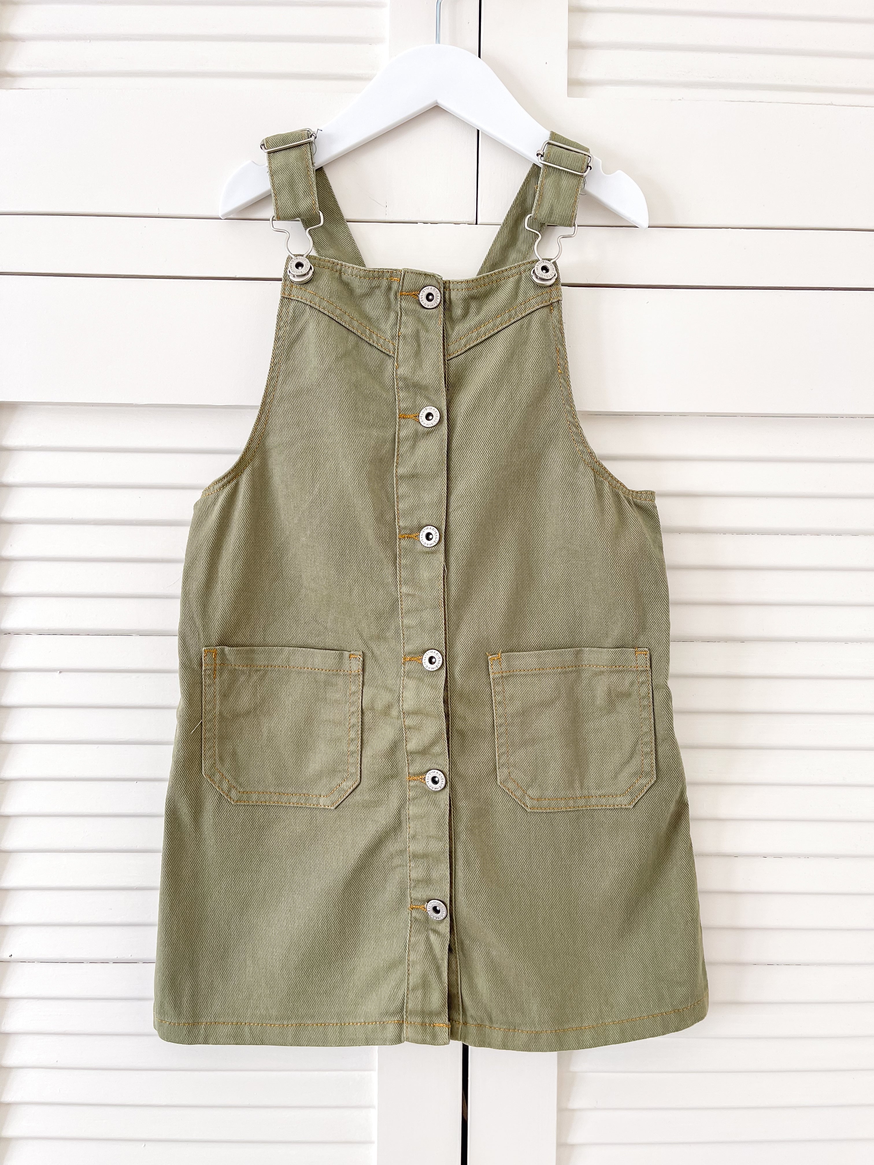 Mac & Ellie denim button down pinafore (6y)