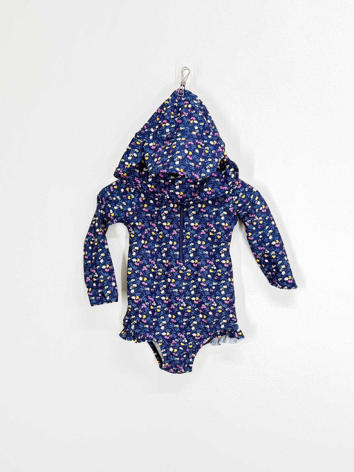 Teeny Weeny long sleeve swimsuit + flap hat UPF50+ (12-18m)