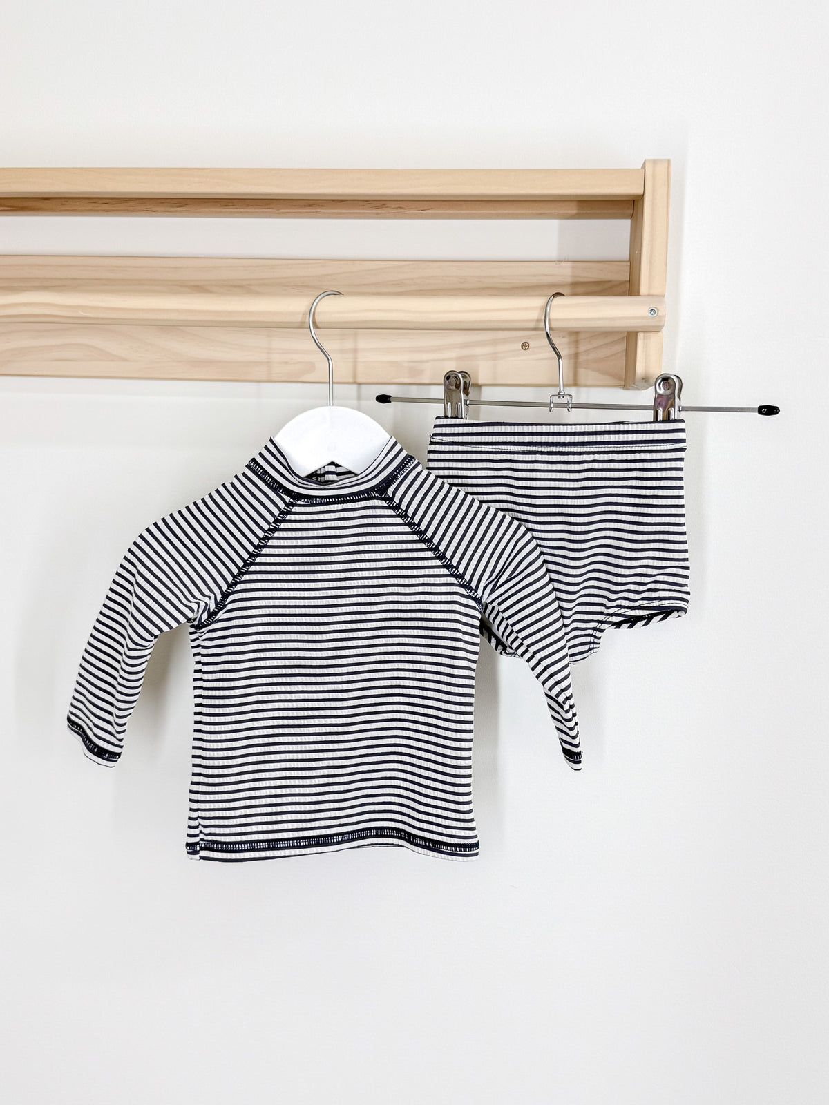 Cotton On Kids top & bottoms swim set - stripe (3-6m)