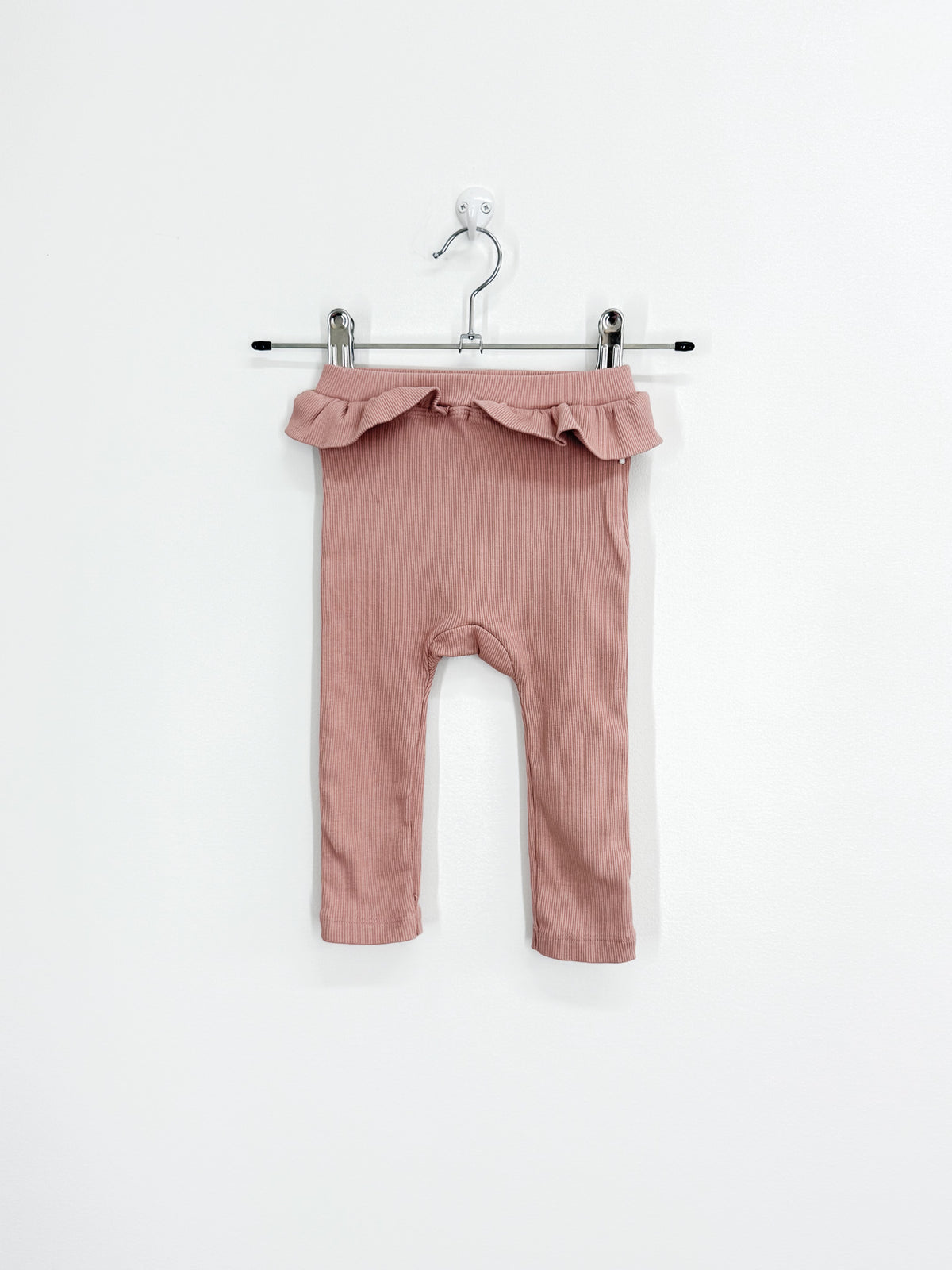 Snuggle Hunny organic rib leggings - rose (6-12m)