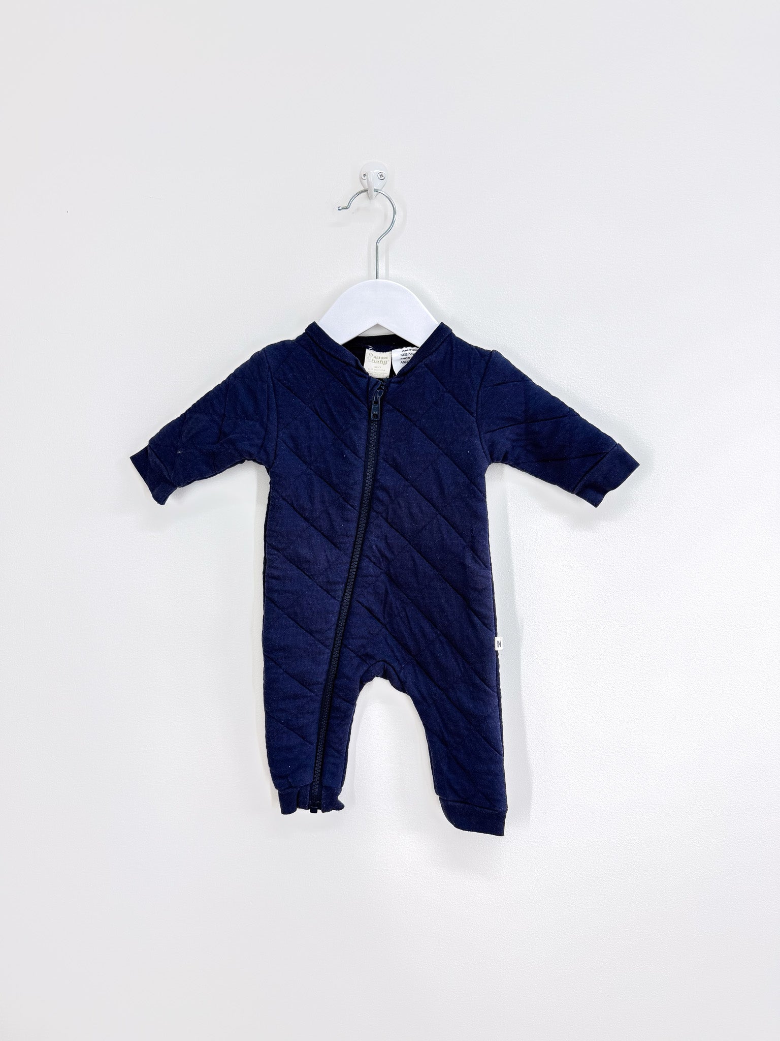 Nature Baby organic otto quilt zipsuit (0-3m)