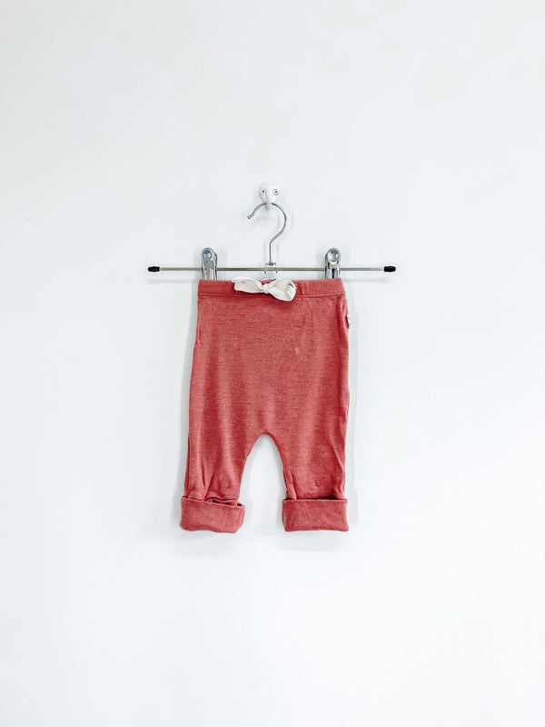 Baby Baby merino leggings - rose clay (6-12m)