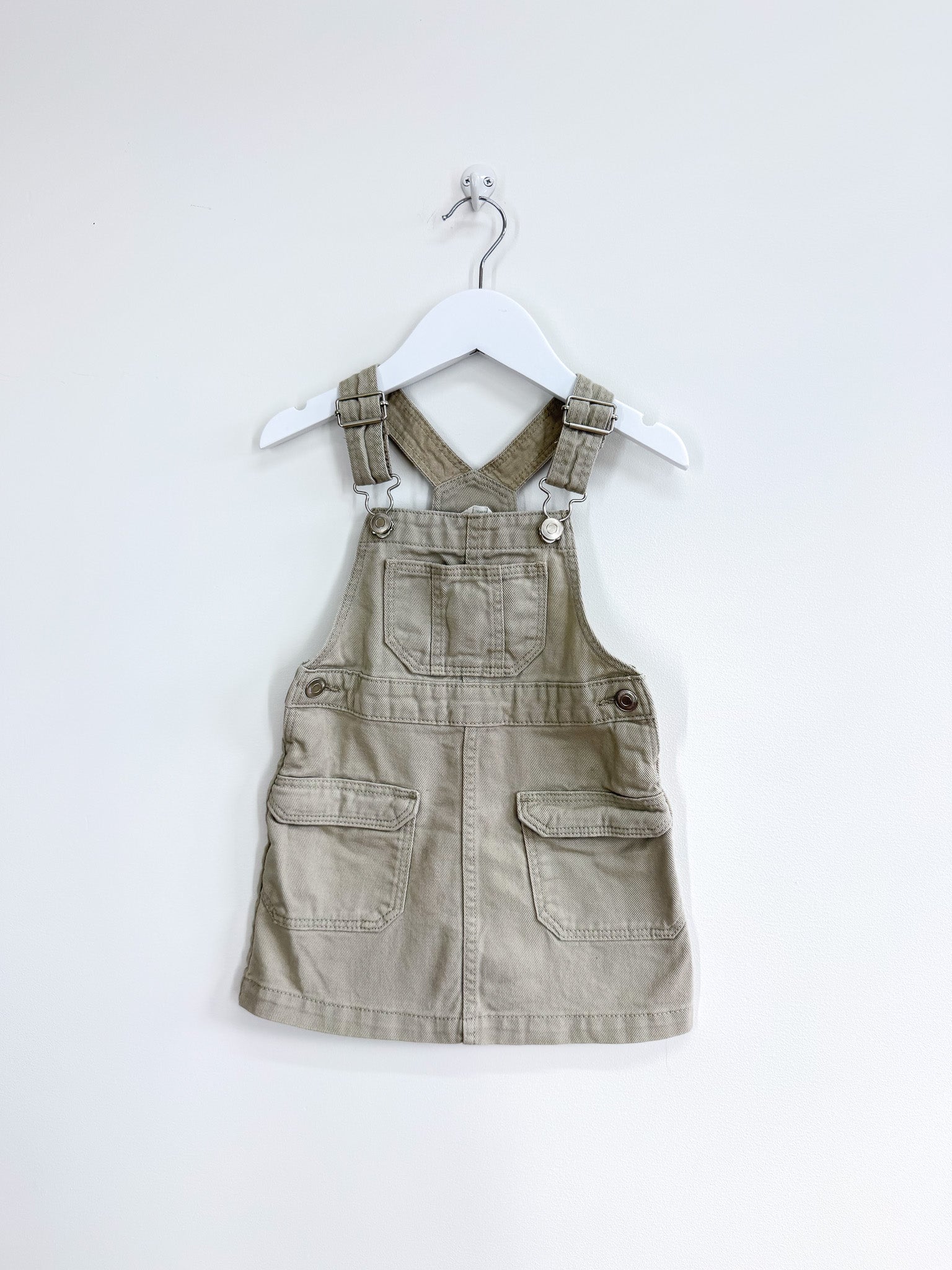 H&M denim pinafore dress (18-24m)