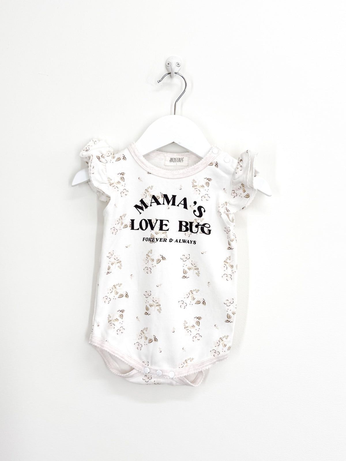 Bencer & Hazelnut mama's love bug frill bodysuit (1y)