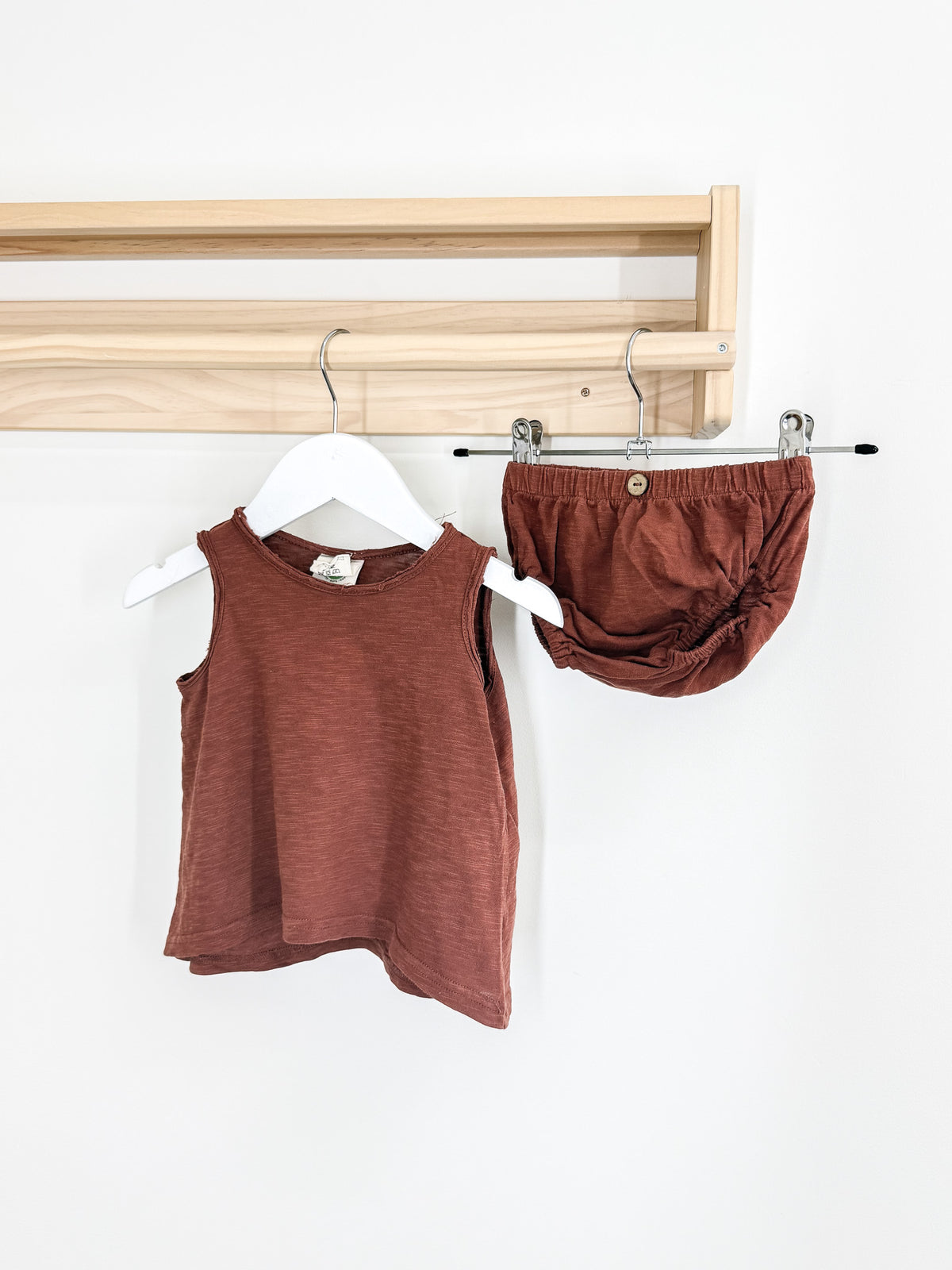 Buck & Baa organic tank + bloomers set (6-12m)