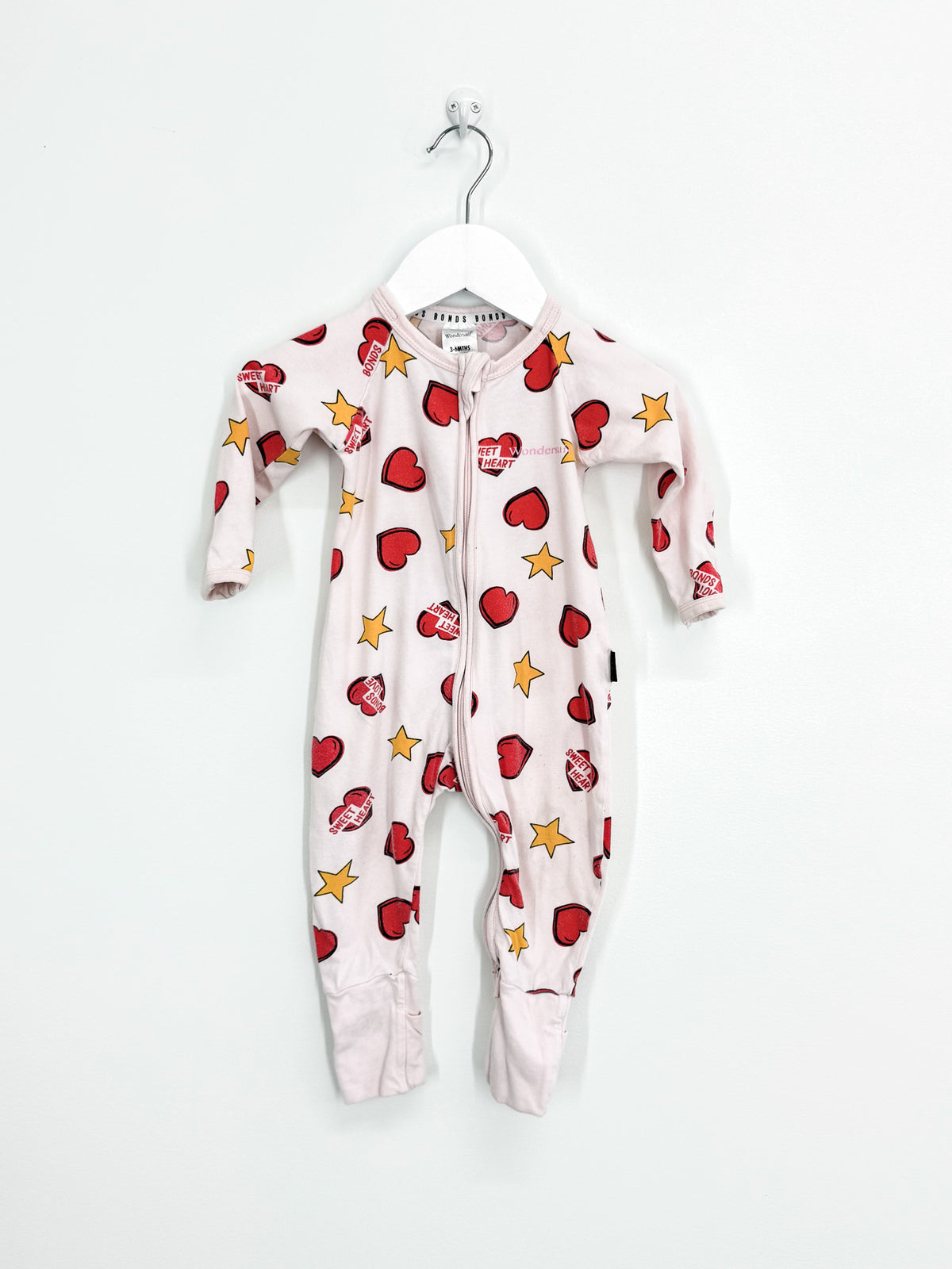 Bonds wondersuit - sweet heart (3-6m)