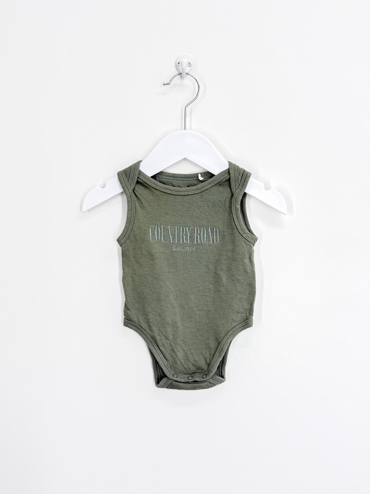 Country Road heritage organic singletsuit - green (3-6m)
