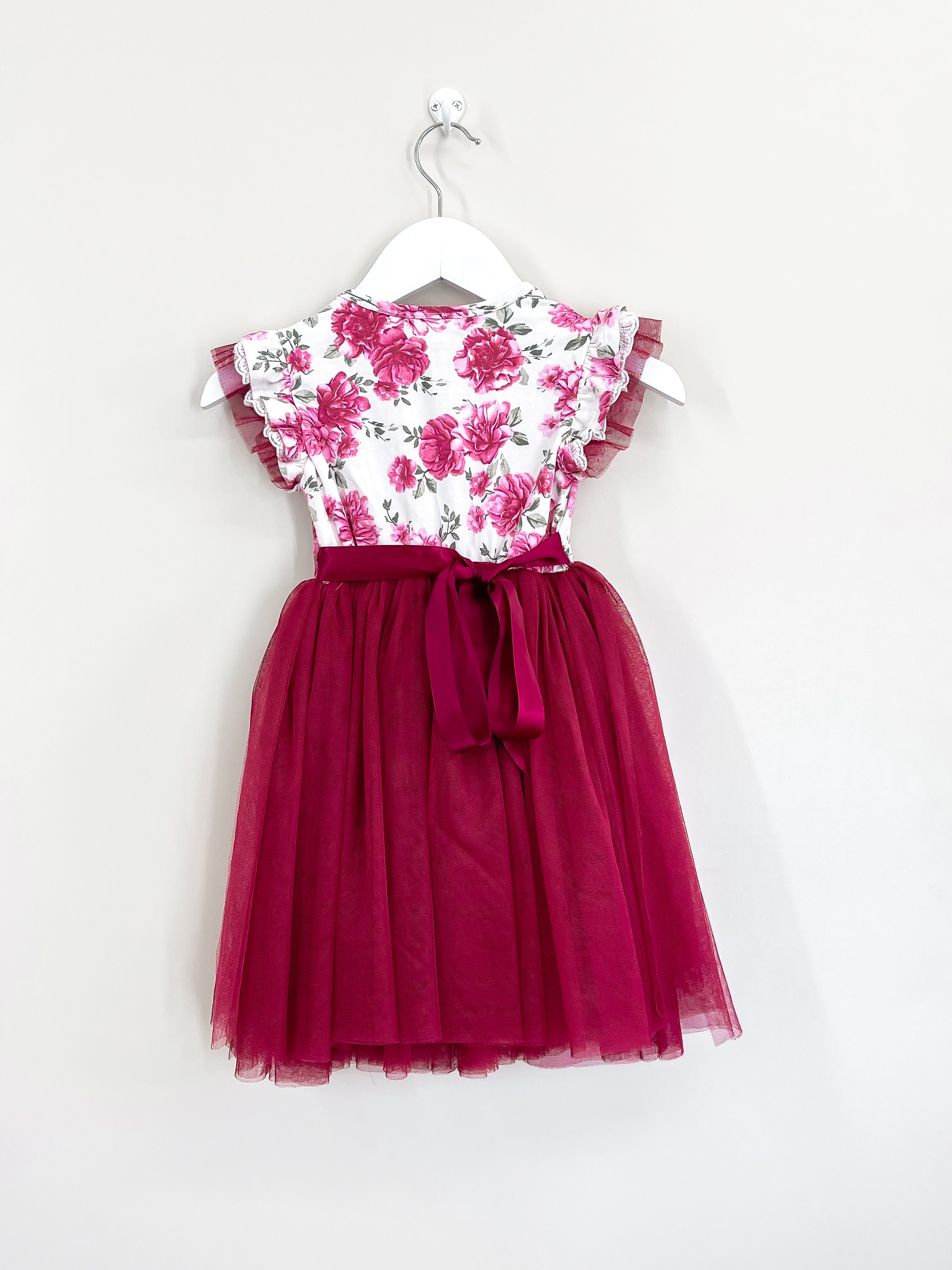 Designer Kidz antique floral tulle dress (3y)