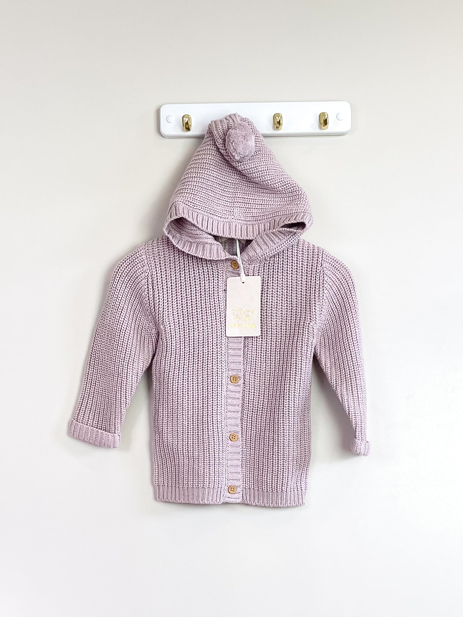 BNWT Wilson & Frenchy knitted jacket - lilac ash (3-6m)