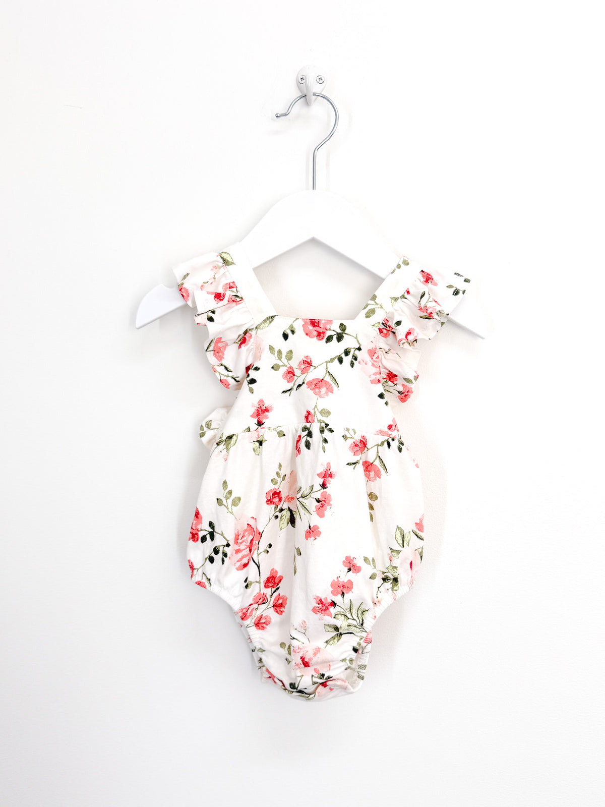 Designer Kidz floral frill romper (3-6m)