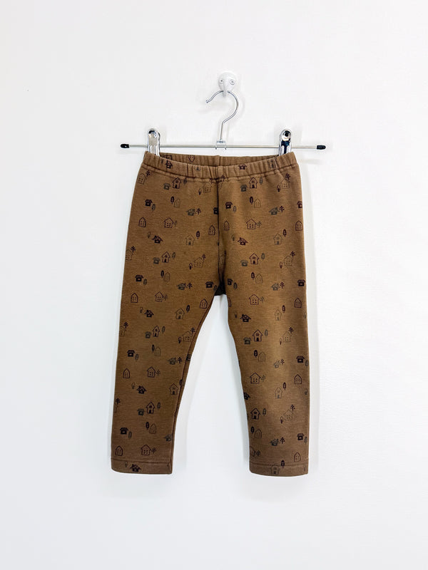 Uniqlo fleece leggings - houses (2y)
