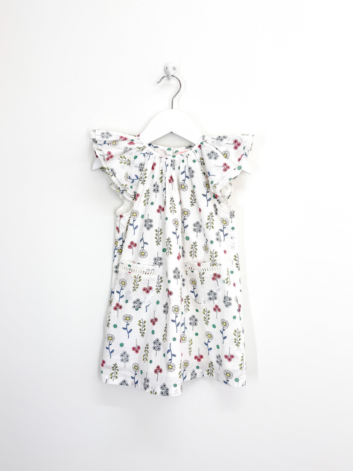 Country Road floral lined flutter dress (18-24m)