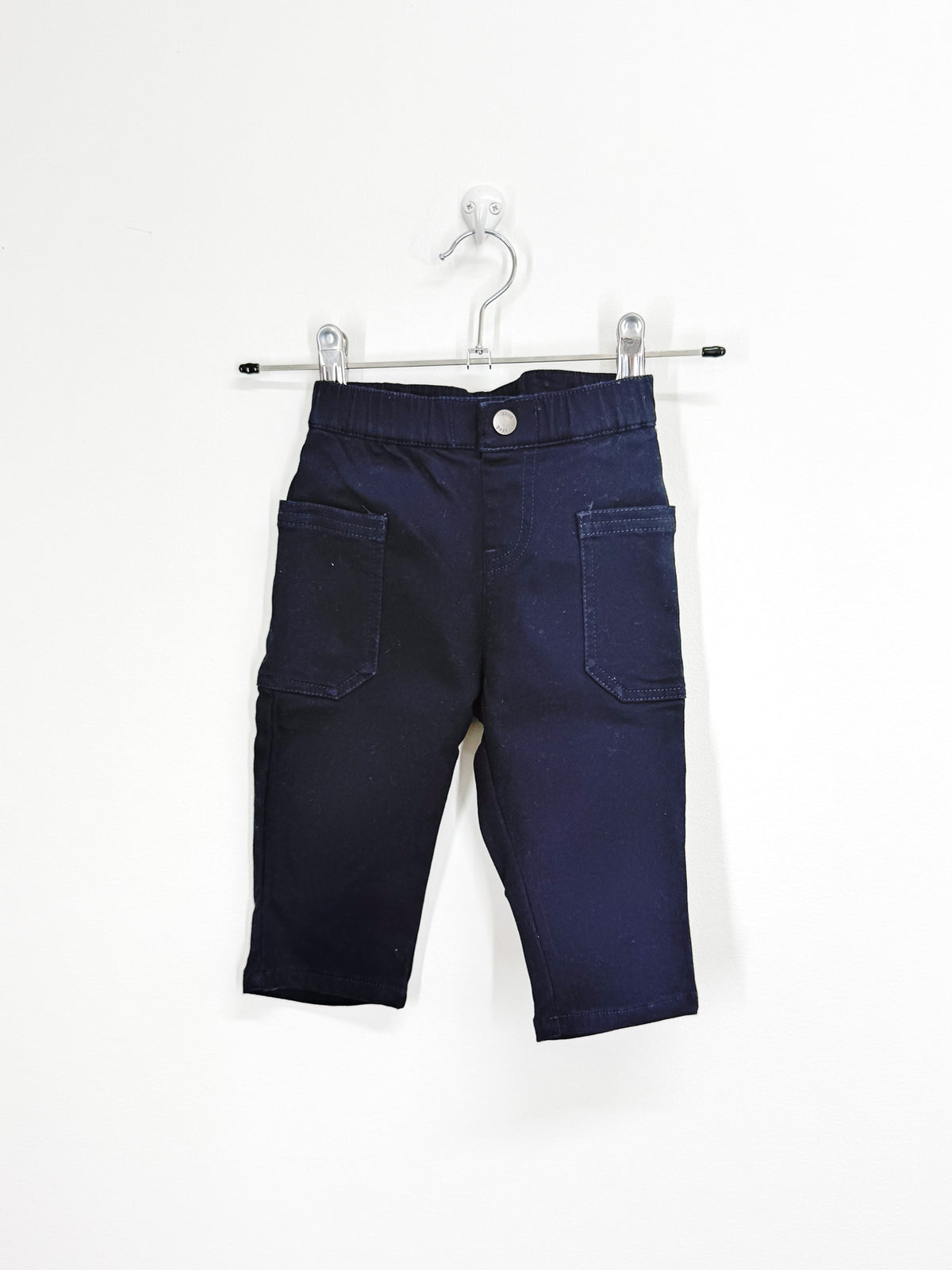Seed Heritage chino pull up pants - navy (3-6m)